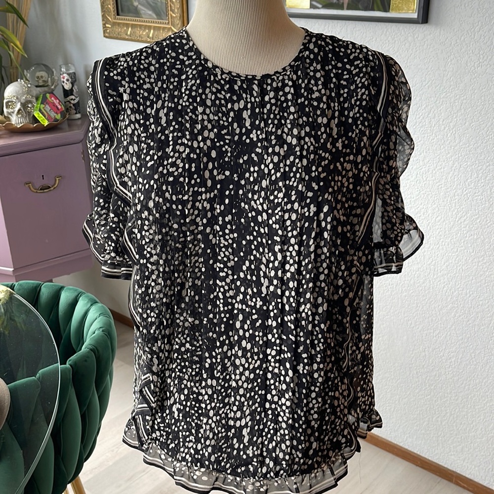 Max Studio semi sheer top.